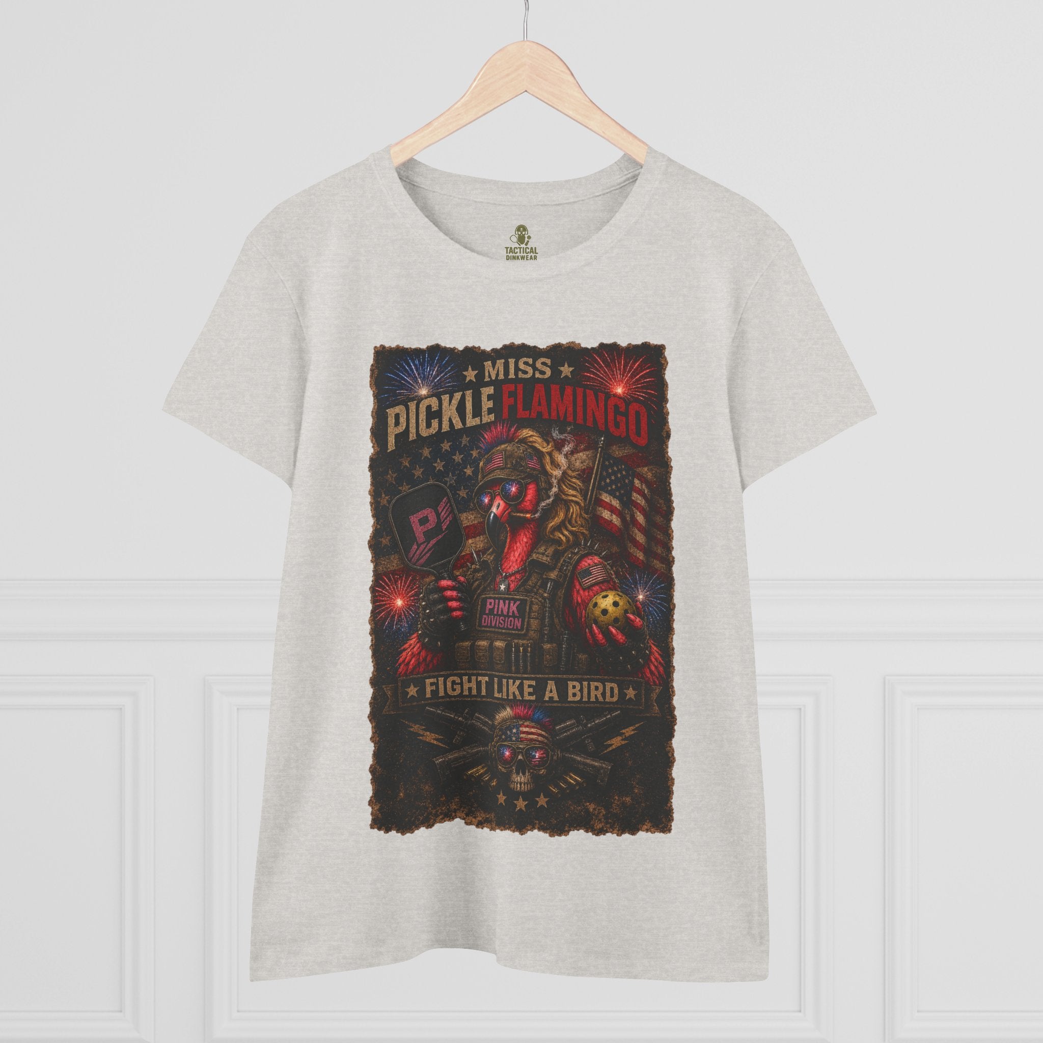 Miss Pickle Flamingo The Patriot Core Women’s Tee