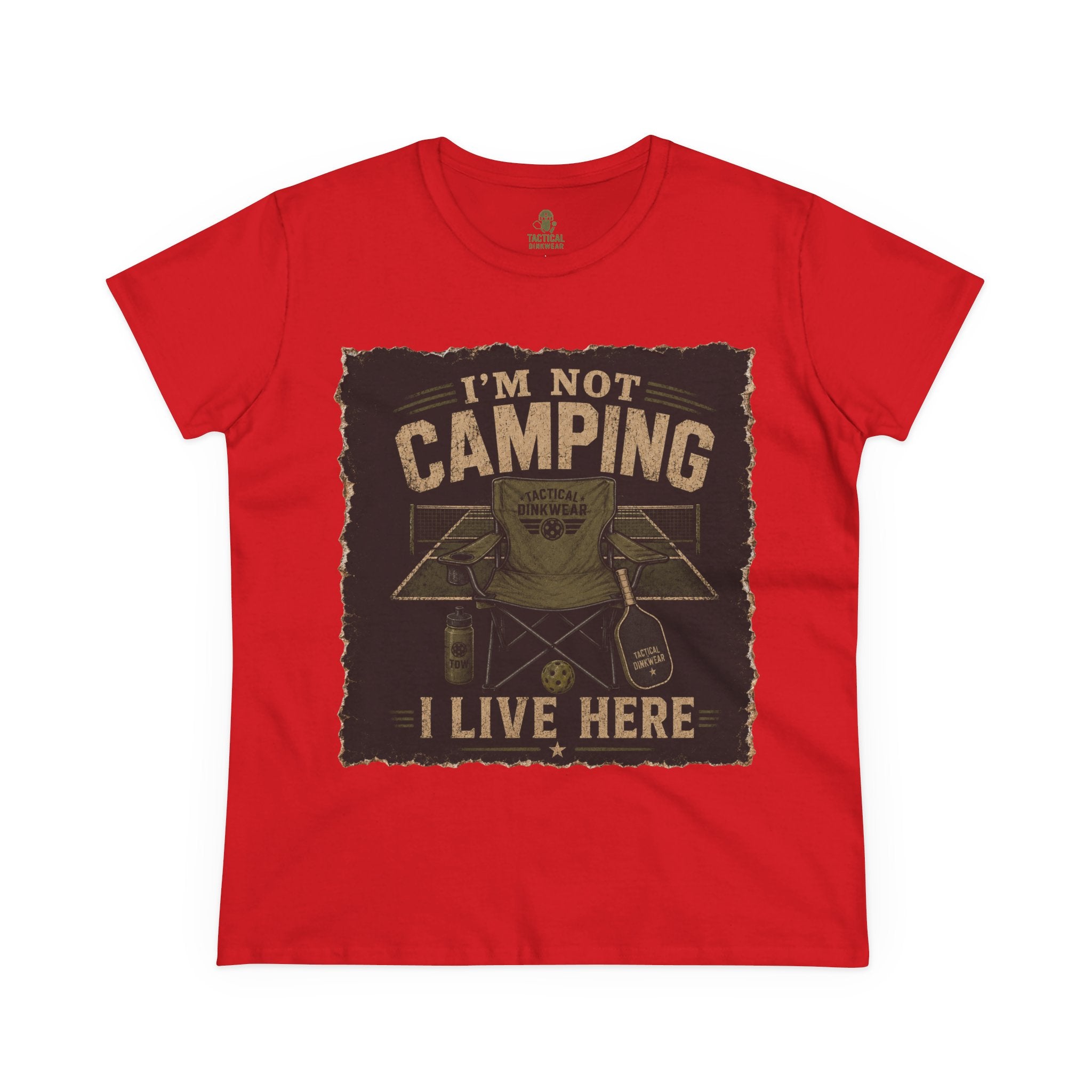 Kitchen Camper – I’m Not Camping, I Live Here Core Women’s Tee