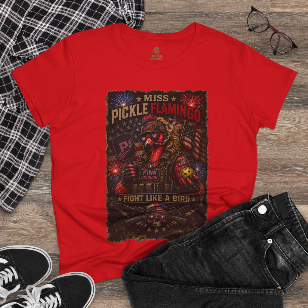 Miss Pickle Flamingo The Patriot Core Women’s Tee