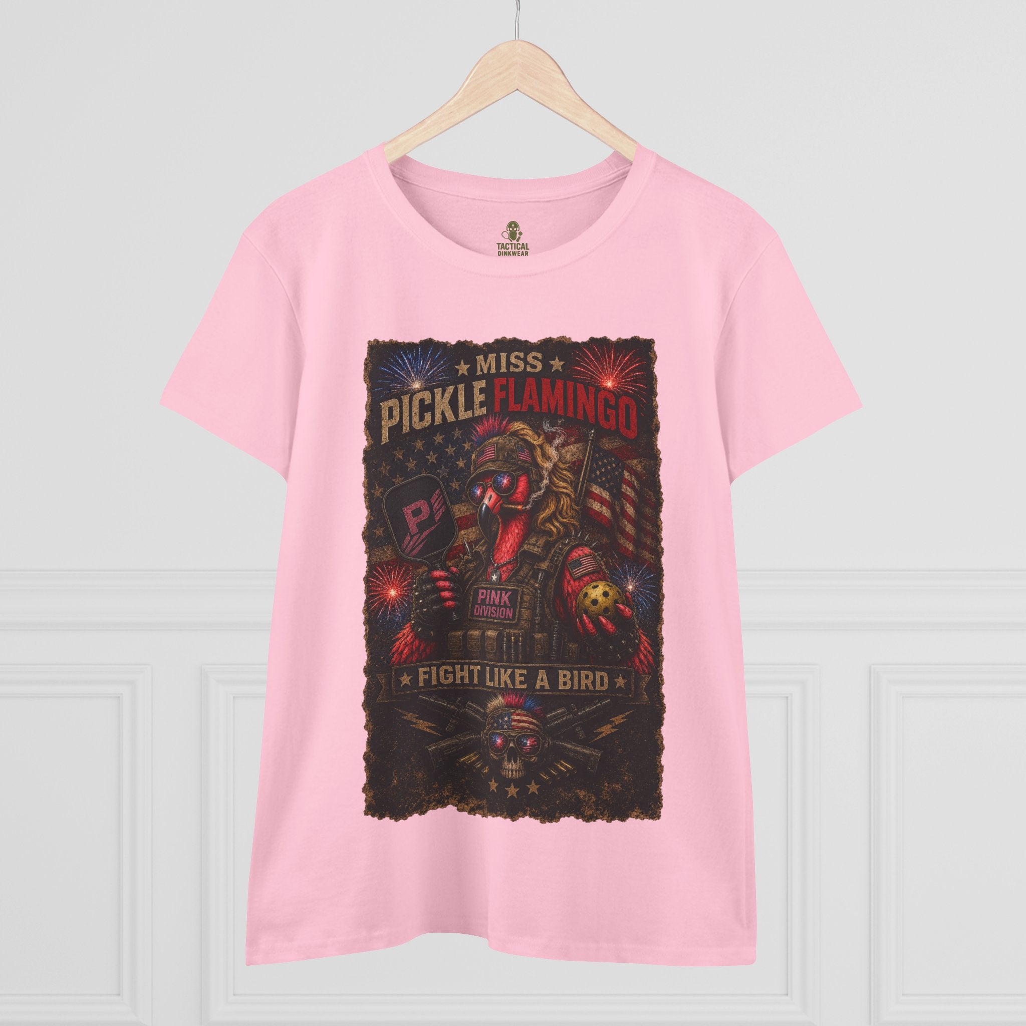Miss Pickle Flamingo The Patriot Core Women’s Tee