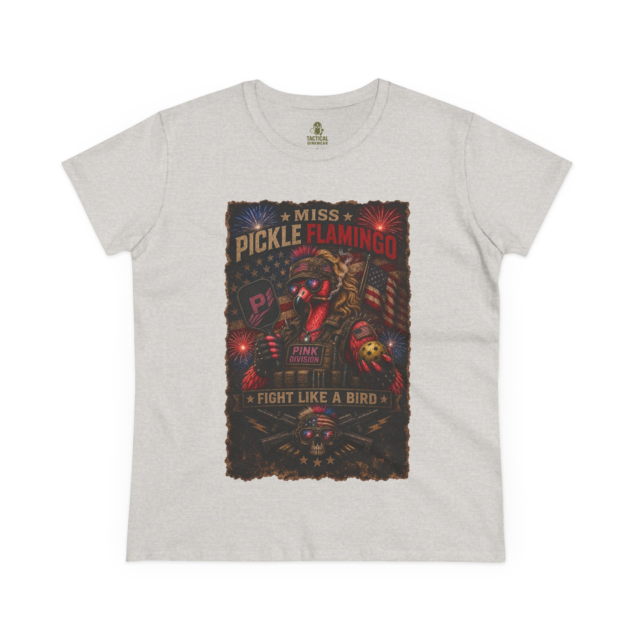 Miss Pickle Flamingo The Patriot Core Women’s Tee