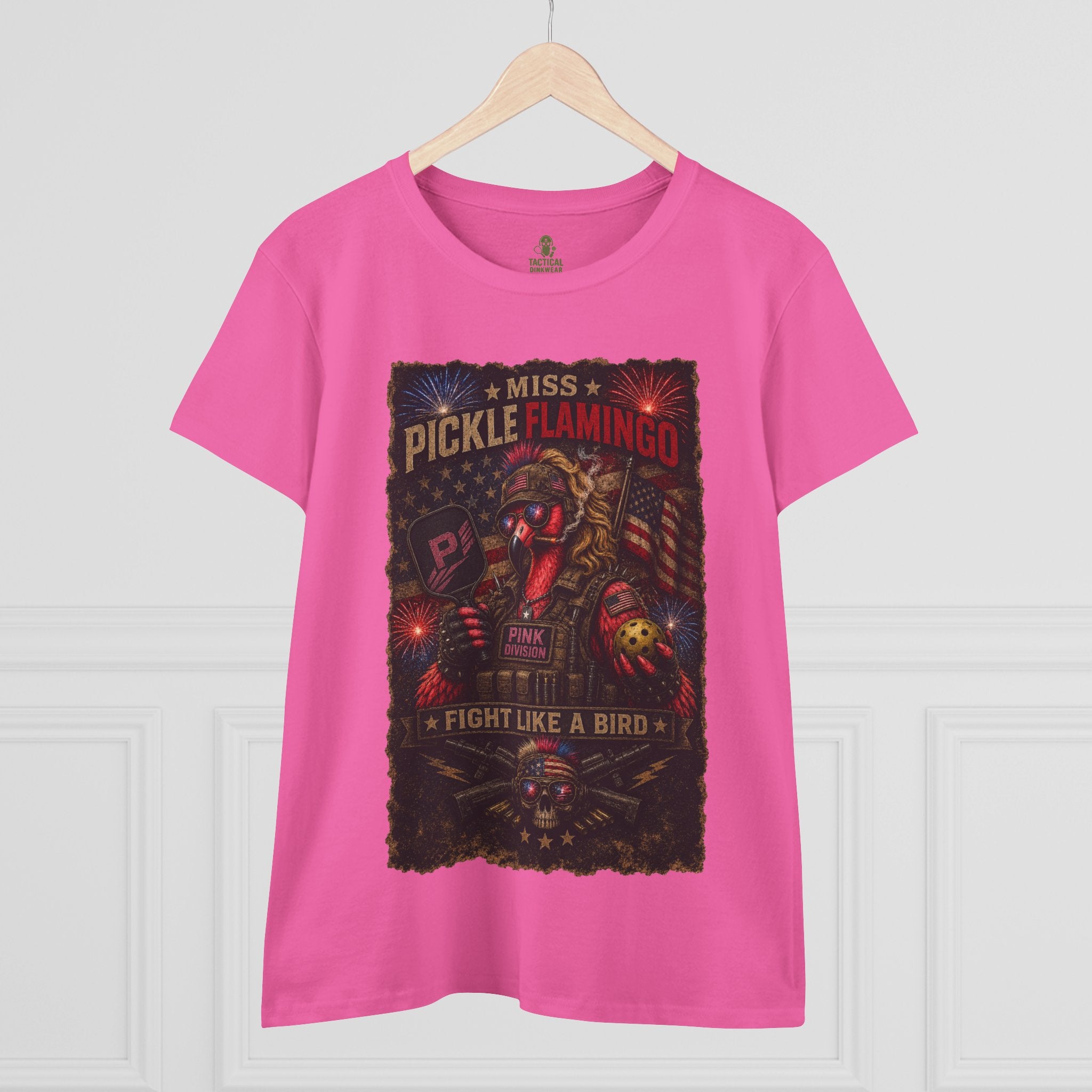Miss Pickle Flamingo The Patriot Core Women’s Tee