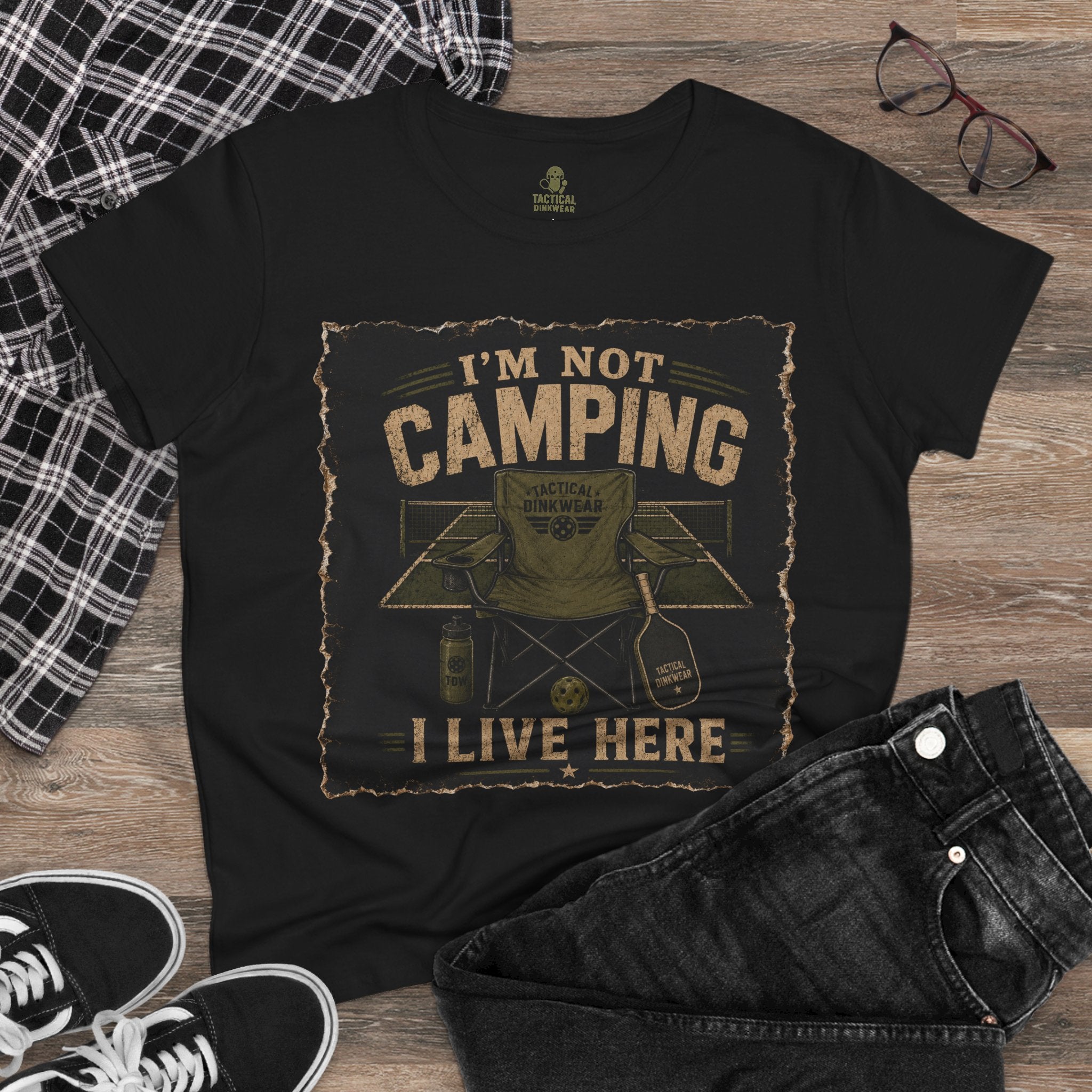 Kitchen Camper – I’m Not Camping, I Live Here Core Women’s Tee