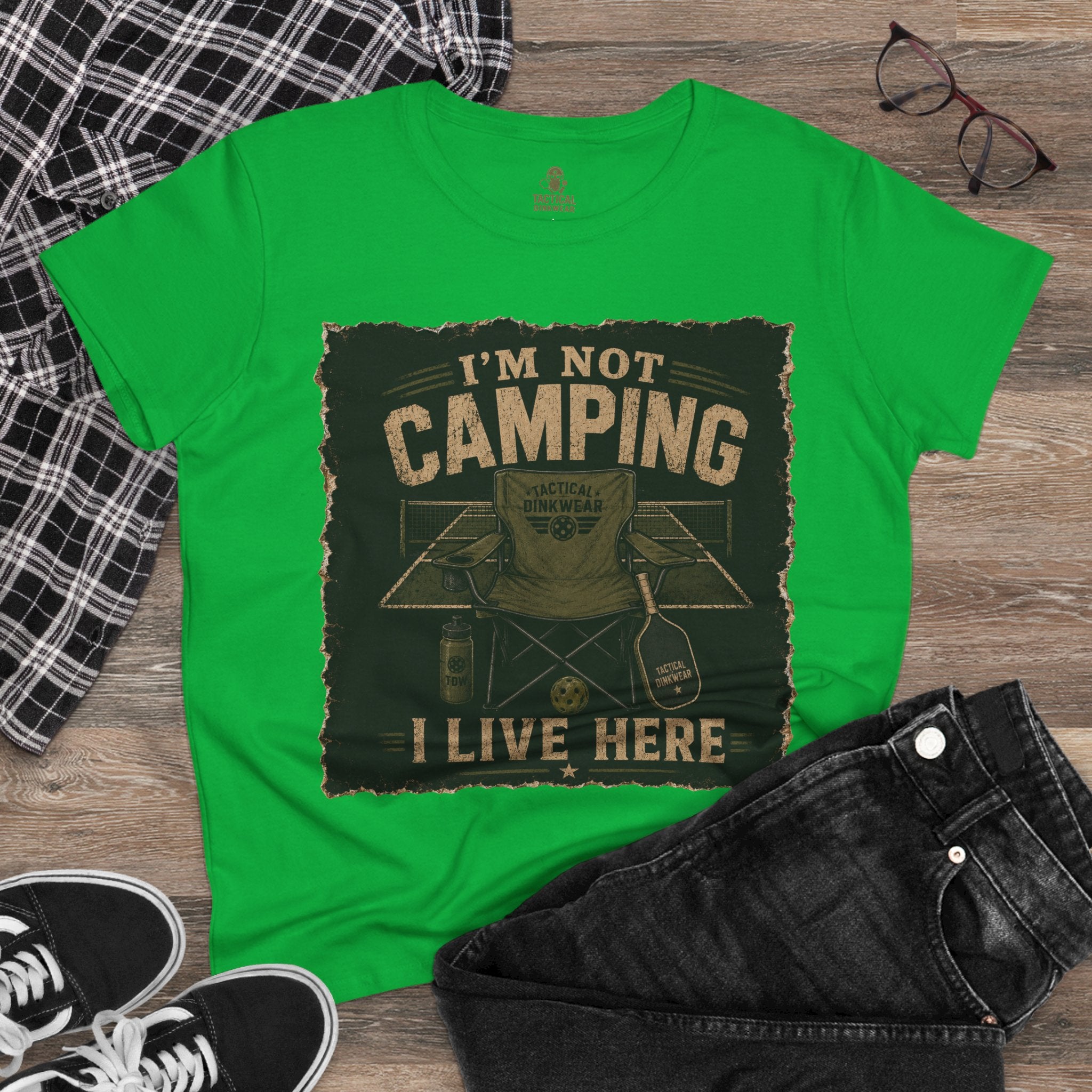Kitchen Camper – I’m Not Camping, I Live Here Core Women’s Tee