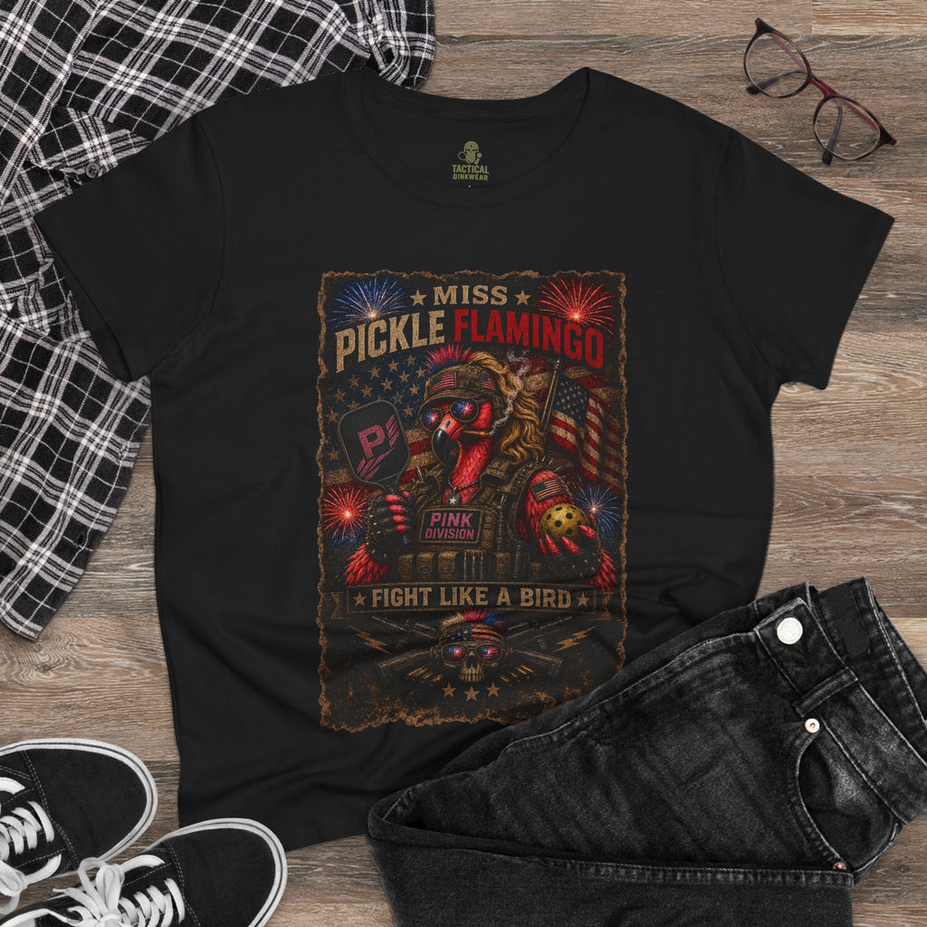 Miss Pickle Flamingo The Patriot Core Women’s Tee