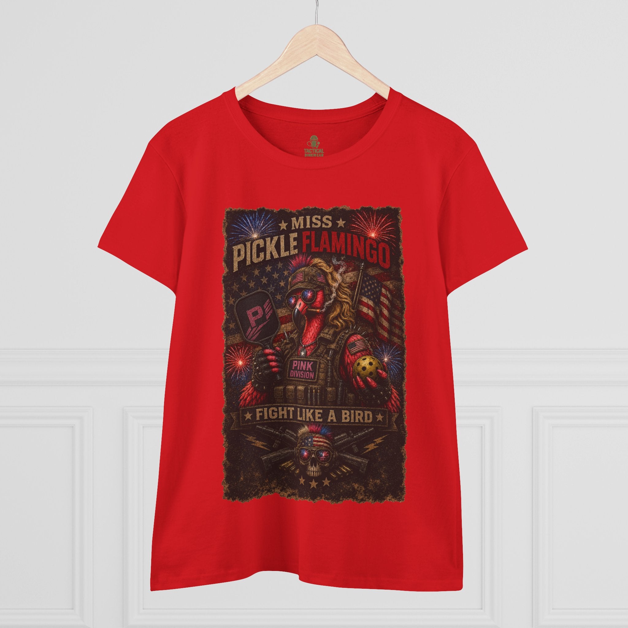 Miss Pickle Flamingo The Patriot Core Women’s Tee