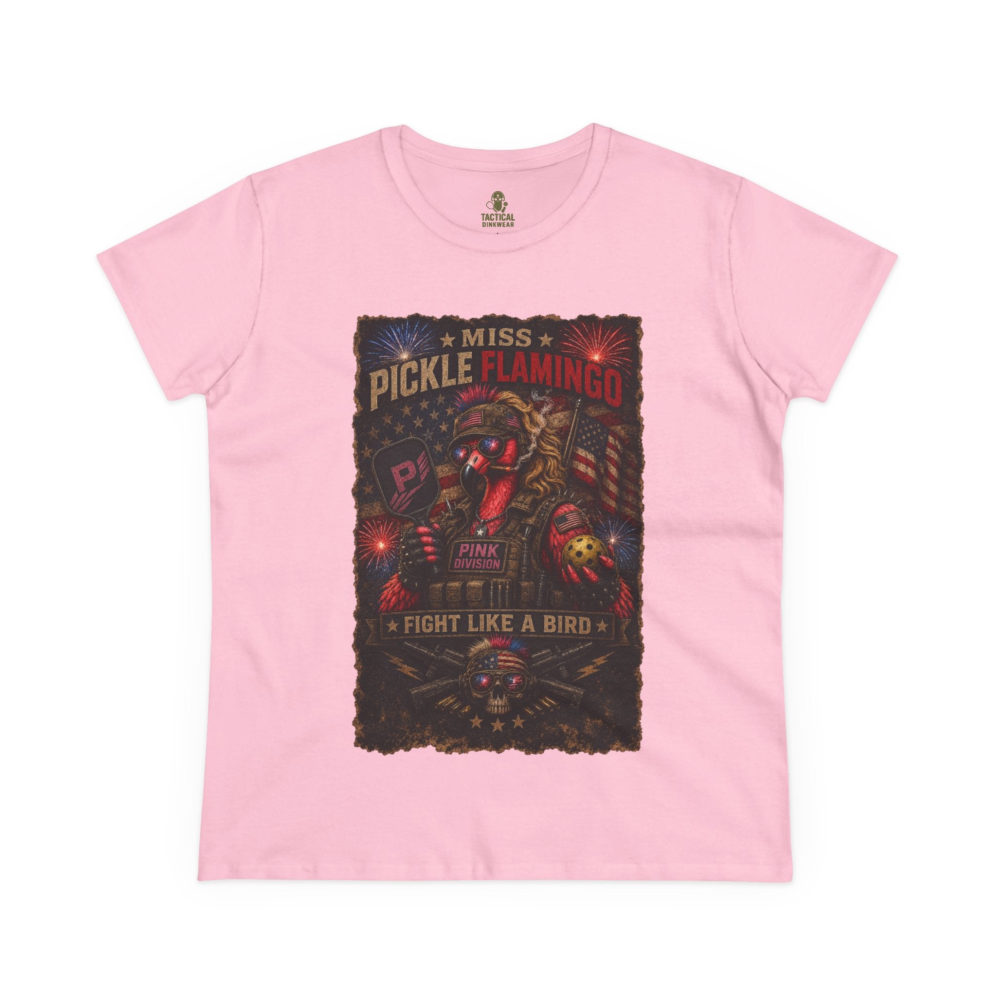 Miss Pickle Flamingo The Patriot Core Women’s Tee