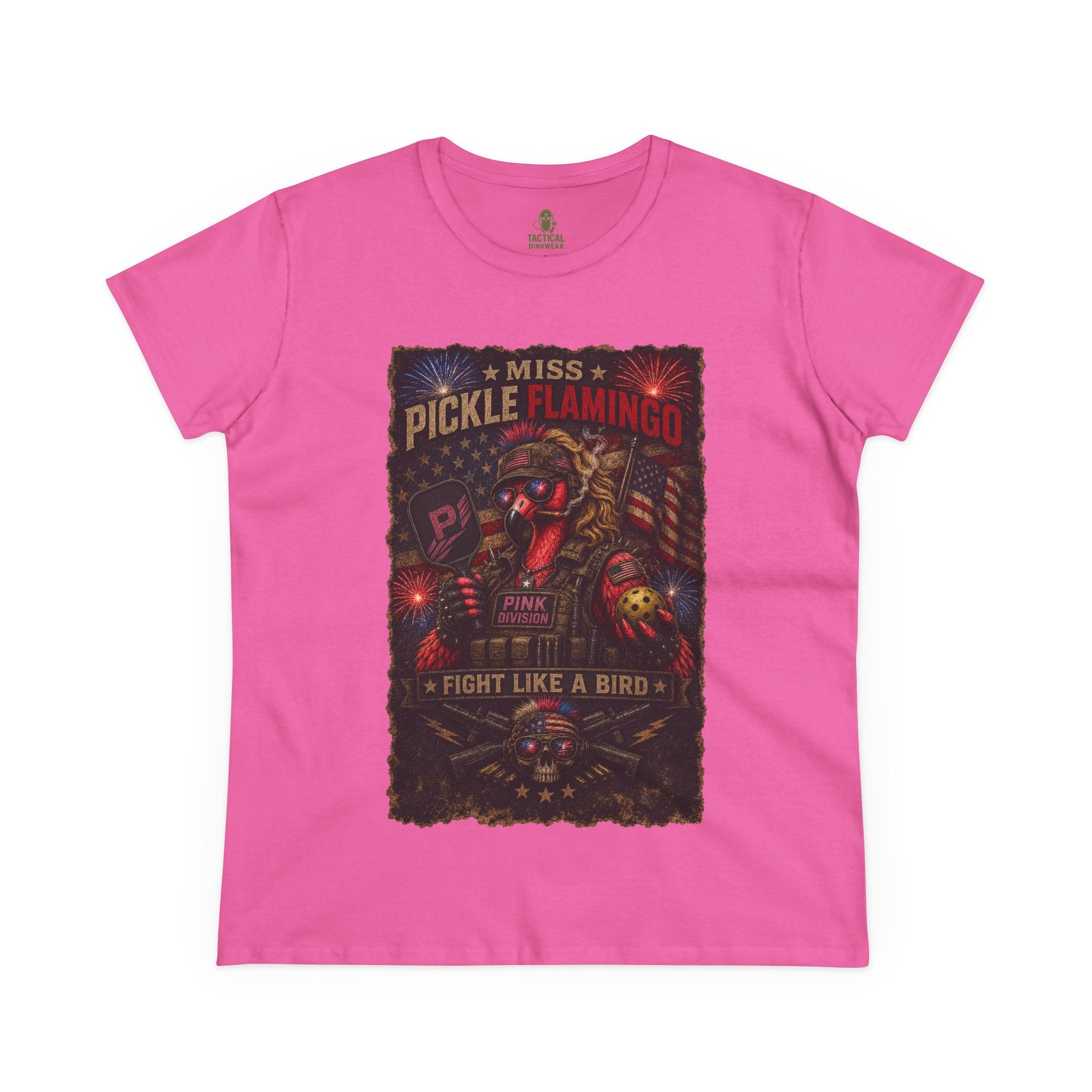 Miss Pickle Flamingo The Patriot Core Women’s Tee